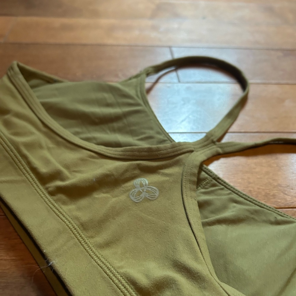 TNA Racerback Olive Green Sports Bra, Small/Medium